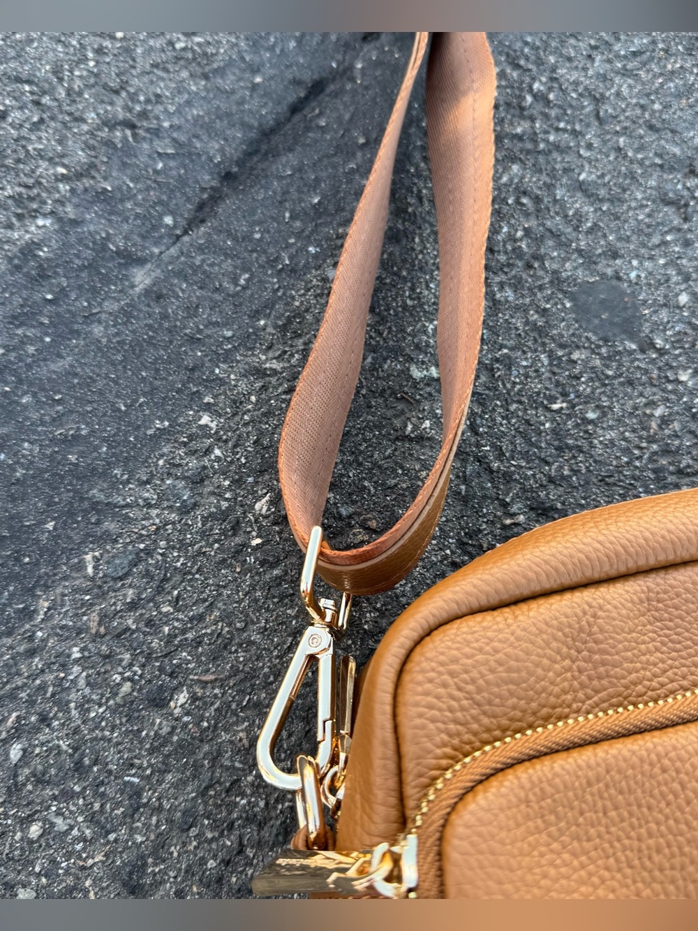 Pom Pom London Original Plus Leather Crossbody Shoulder Bag Brown Leather Wallet - Picture 3 of 9